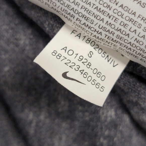 Nike Gym Vintage Varsity Slim Fit Pants Pockets AO1928 Women's Small Gray - Picture 4 of 10